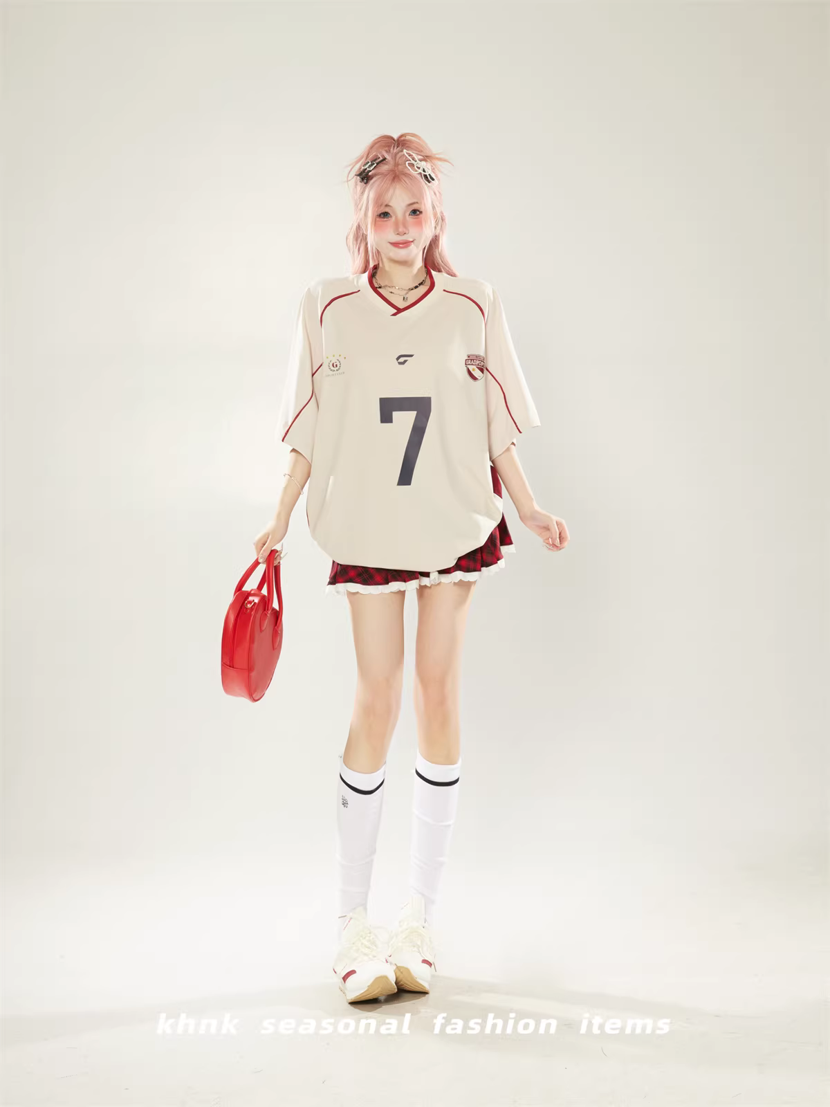 American Color-Block Patchwork Loose Oversized Baseball Collar Short-Sleeve T-Shirt for Women – Summer, Couple Baseball Top